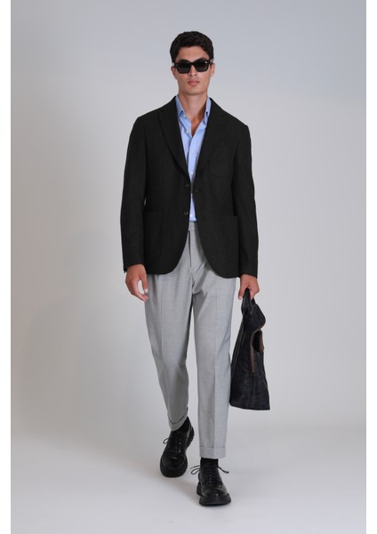 Dor Spor Erkek Blazer Ceket Slim Fit Siyah