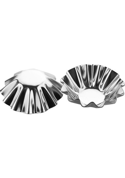 Paslanmaz Çelik Metal Kek Kalıbı - 6 Adet indirimleri