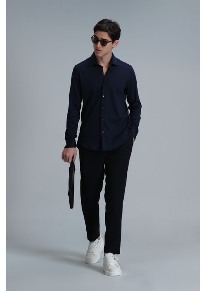 Apel Erkek Basic Gömlek Comfort Fit Beyaz