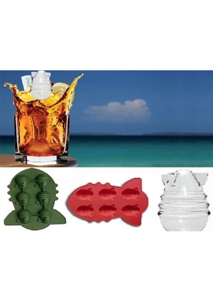 Bomba Şeklinde Silikon Buzluk