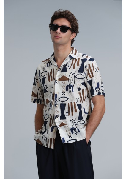 Kardem Erkek Basic Gömlek Comfort Slim Fit Bej