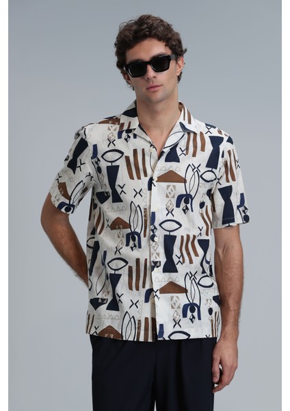 Kardem Erkek Basic Gömlek Comfort Slim Fit Bej