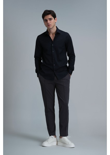 Mega Erkek Basic Gömlek Comfort Fit Beyaz