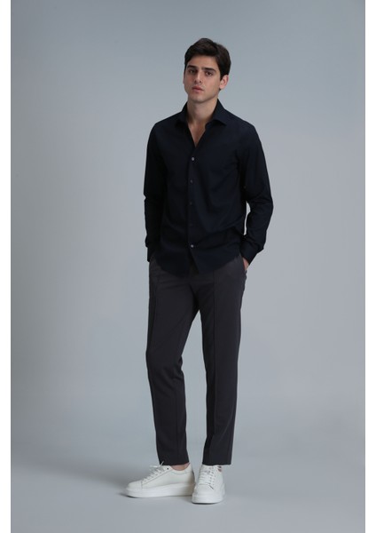 Mega Erkek Basic Gömlek Comfort Fit Beyaz