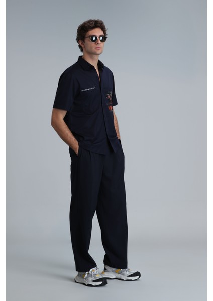 Look Erkek Basic Gömlek Regular Fit Lacivert