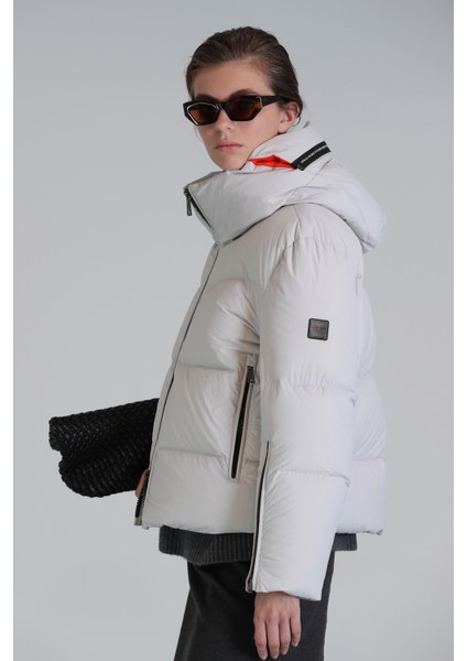 Shay Kaz Tüyü Kadın Mont Siyah