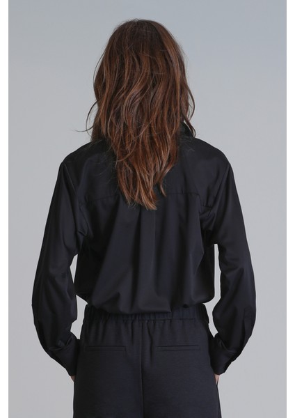 Darrel Kadın Gömlek Regular Fit Siyah