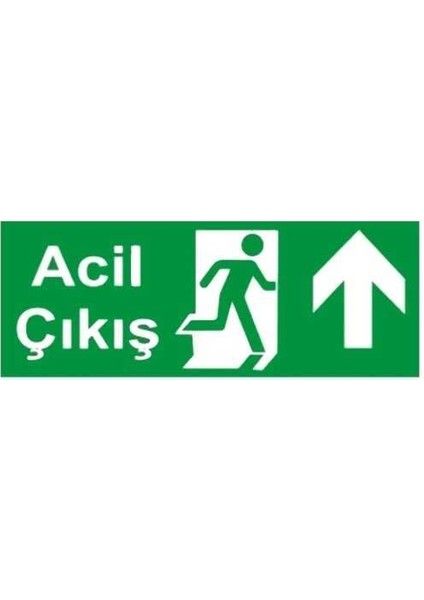 Acil Çıkış Levhası Yukarı Pvc