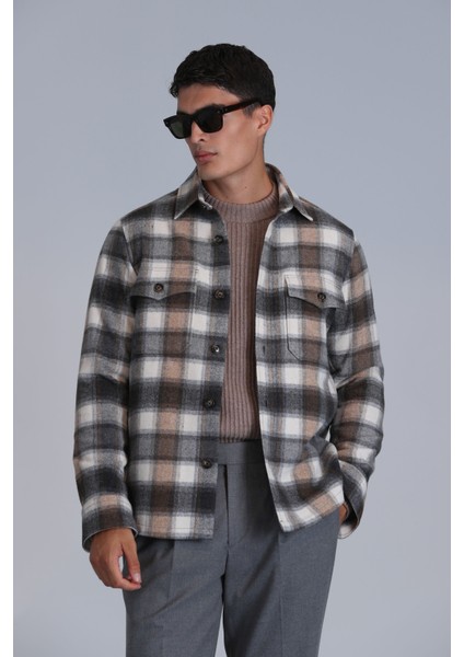 Fresher Erkek Basic Gömlek Slim Fit Kum