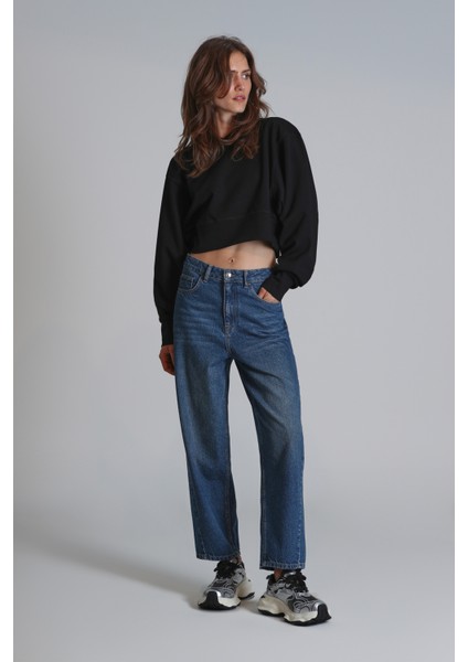 Olıvıa Kadın Örme Sweatshırt Siyah