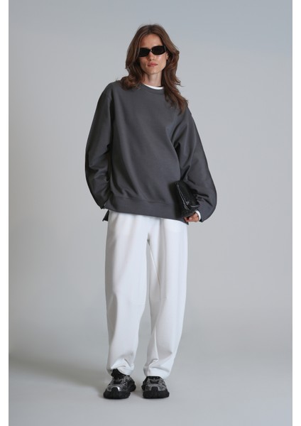 Sandra Kadın Örme Sweatshırt Haki