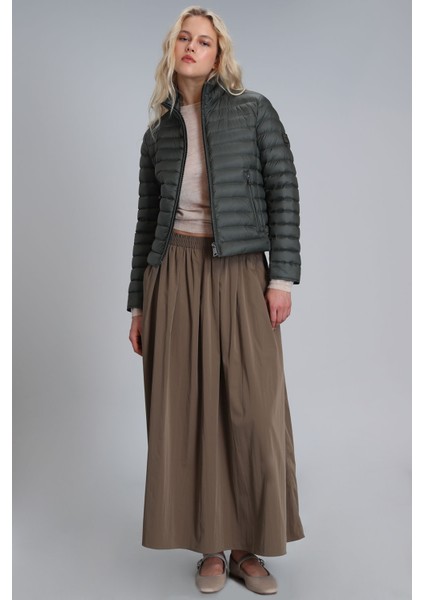 Mary Kaz Tüyü Kadın Mont Siyah