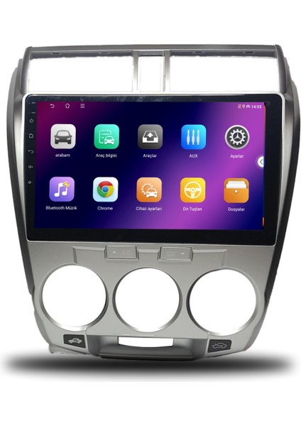Carplayer Honda City 2009-2012 Manuel Klima Uyumlu Android Multimedya 4gb Ram 32GB Hafıza fiyatları