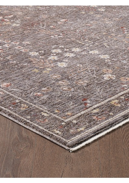 Frezia Floral Bambu Polyester Oturma Odası Salon Mutfak Halısı Eskitme Çiçekli Vintage Halı