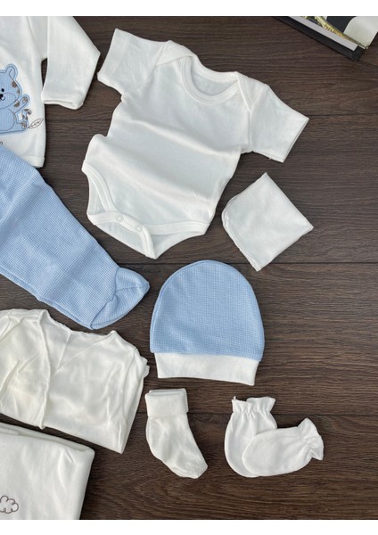 “bebek 10’lu Hastane Çıkış Seti Ayıcık Desenli Pamuklu Yenidoğan Mükemmel Kalitede Yumuşacık Dokusuyla 0-3 Ay”