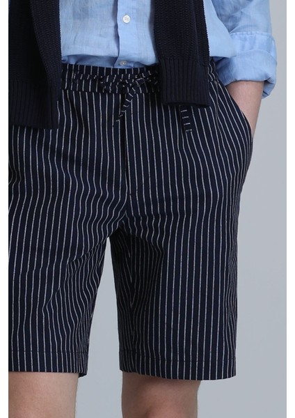 Curtıs Spor Erkek Chino Şort Slim Fit Lacivert