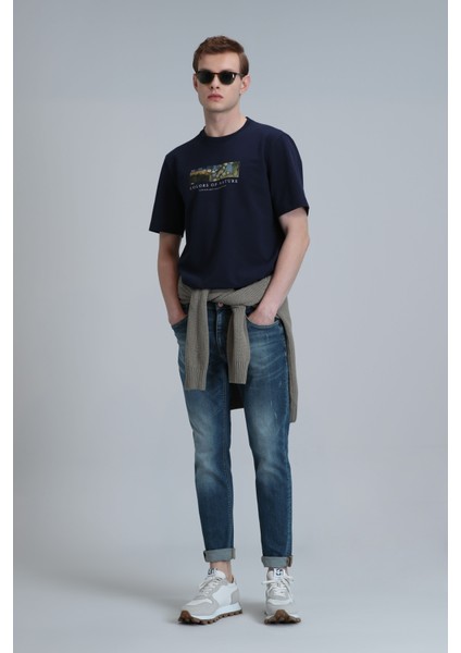 Joy Smart Jean Erkek Pantolon Slim Fit Mavi
