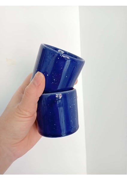 El Yapımı Seramik Kahve Bardağı 2 Li Set