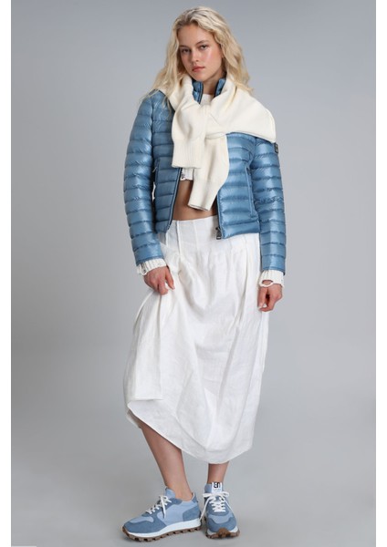 Mary Kaz Tüyü Kadın Mont Siyah