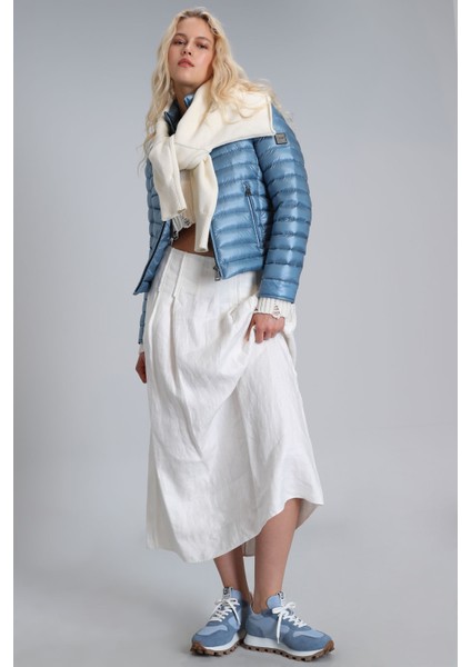 Mary Kaz Tüyü Kadın Mont Siyah