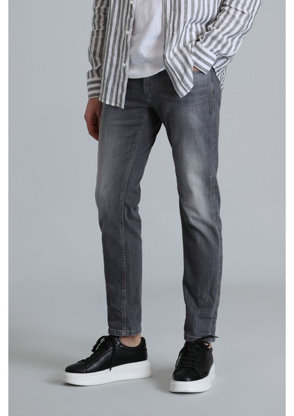 Frank Smart Jean Erkek Pantolon Regular Fit Koyu Gri
