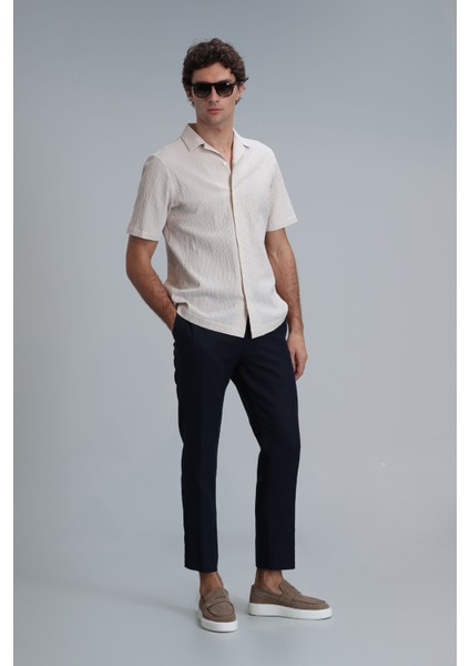 Femer Erkek Basic Gömlek Regular Fit Bej