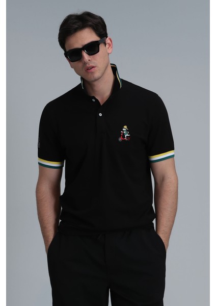 Match Smart Erkek Polo Tişört Siyah