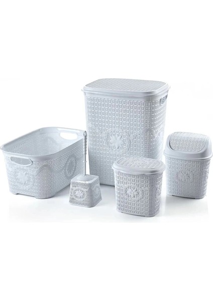 Çeyiz Seti Rattan 5 Parça Örgülü Çeyiz Seti