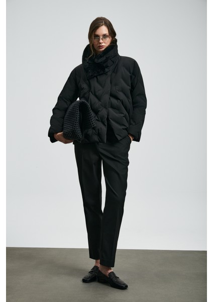 Monıca Kaz Tüyü Kadın Mont Siyah