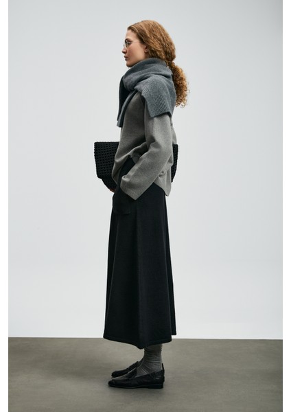 Alına Kadın Etek Siyah