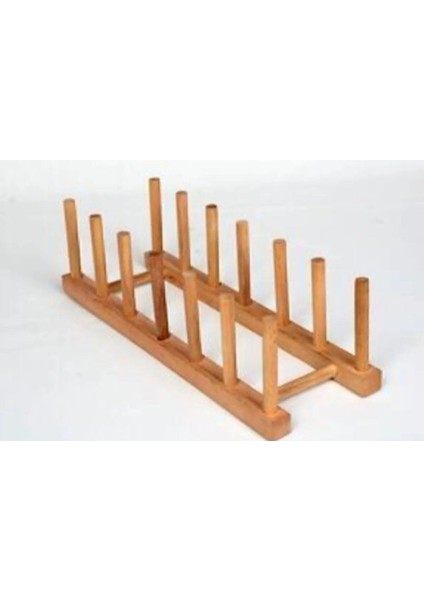 Bambu Ahşap Tabaklık Tabak Standı 6 Lı modelleri