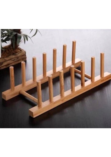 Bambu Ahşap Tabaklık Tabak Standı 6 Lı fırsatları