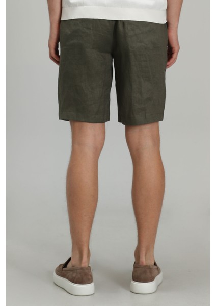 Peler Spor Erkek Chino Şort Slim Fit Lacivert