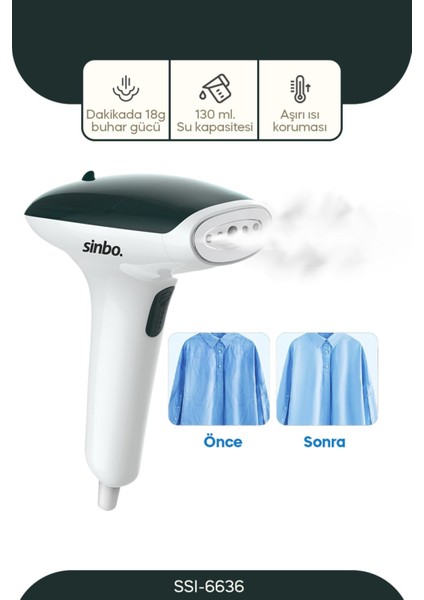 Portatif Buharlı Dikey Kırışık Giderici SSI-6636, Kolay Kullanım ve Pratik Çözüm