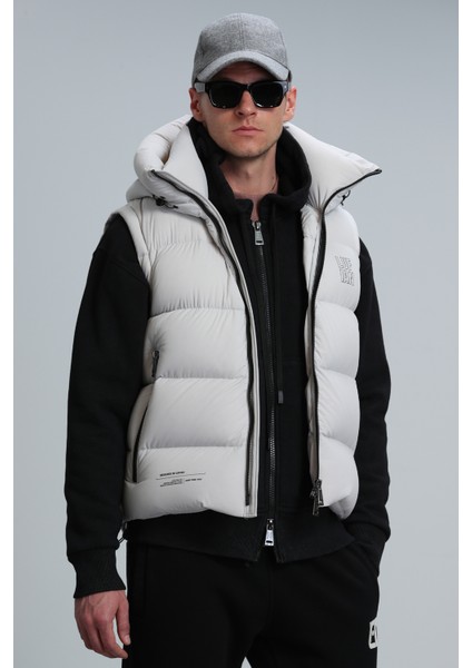 Moses Kaz Tüyü Erkek Yelek Siyah