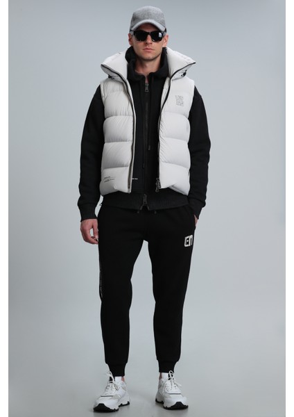 Moses Kaz Tüyü Erkek Yelek Siyah