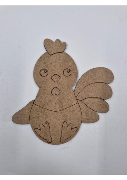 20 Adet Sevimli Civciv Ahşap Boyama Okul Diy Etkinlik Aktivite Sanat No2 15 cm x 14 cm