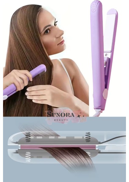 Mini Taşınabilir Seramik Uçlu Saç Düzleştirici, Seyahat ve Günlük Kullanım Için Ideal