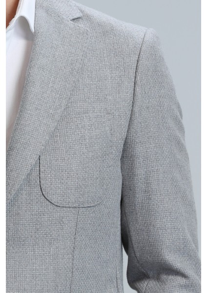 Gabrıel Spor Erkek Blazer Ceket Slim Fit Kahverengi