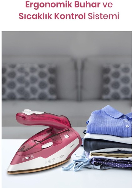 Kompakt Seramik Tabanlı Şok Buharlı Katlanabilir Seyahat Ütüsü, Pratik ve Kullanışlı modelleri