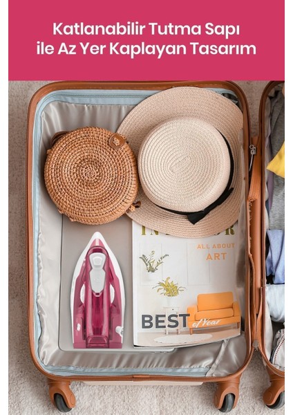 Kompakt Seramik Tabanlı Şok Buharlı Katlanabilir Seyahat Ütüsü, Pratik ve Kullanışlı indirimleri