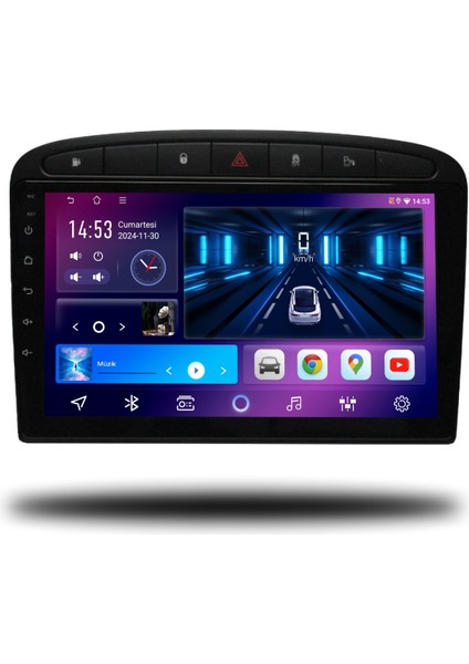 Carplayer Peugeot 308 2007-2013 Uyumlu Android Multimedya 4gb Ram 32GB Hafıza