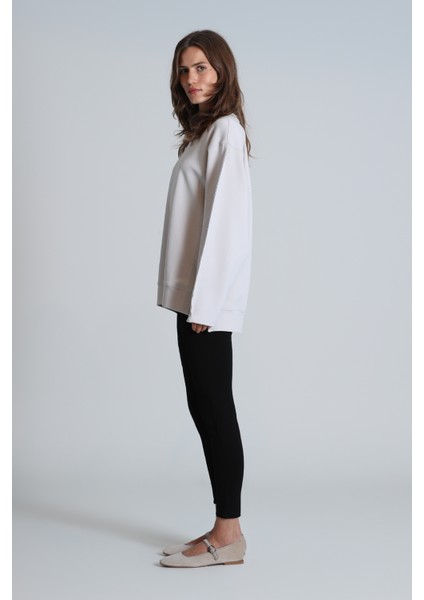 Sandra Kadın Örme Sweatshırt Haki