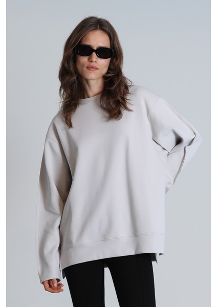 Sandra Kadın Örme Sweatshırt Haki