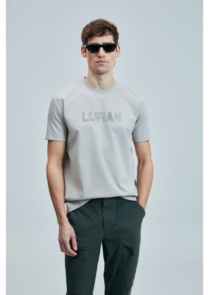 Think Slim Fit Erkek Taş Rengi T-Shirt (111020240)