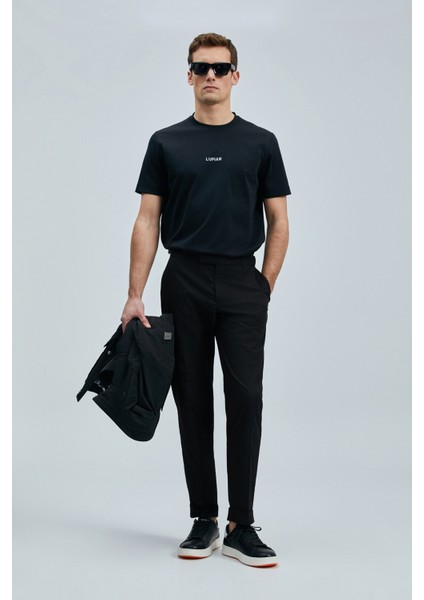 Marcus Modern Grafik T- Shirt Siyah