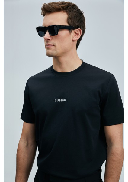 Marcus Modern Grafik T- Shirt Siyah