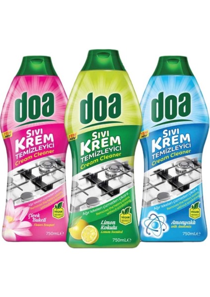 Sıvı Krem Temizleyici Limon Kokulu 750 ml Vegan x 4 Adet modelleri