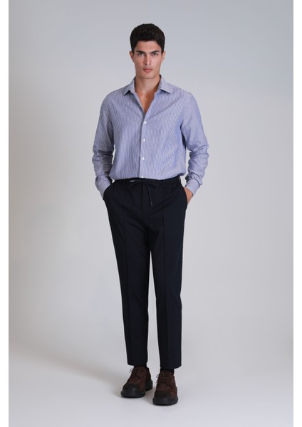 Strıt Erkek Basic Gömlek Slim Fit Lacivert