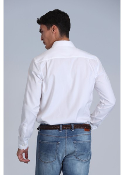 Danıel Erkek Basic Gömlek Slim Fit Gri